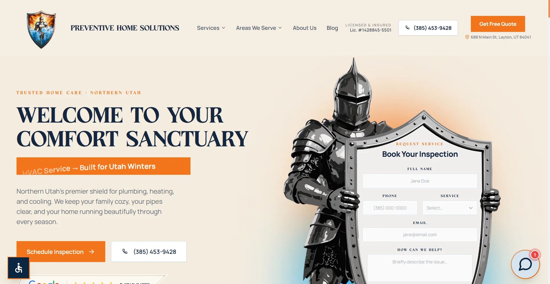 Preventive Home Solutions website screenshot
